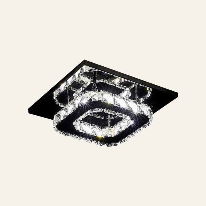 Moderne LED-Deckenleuchte med Kristalloptik
