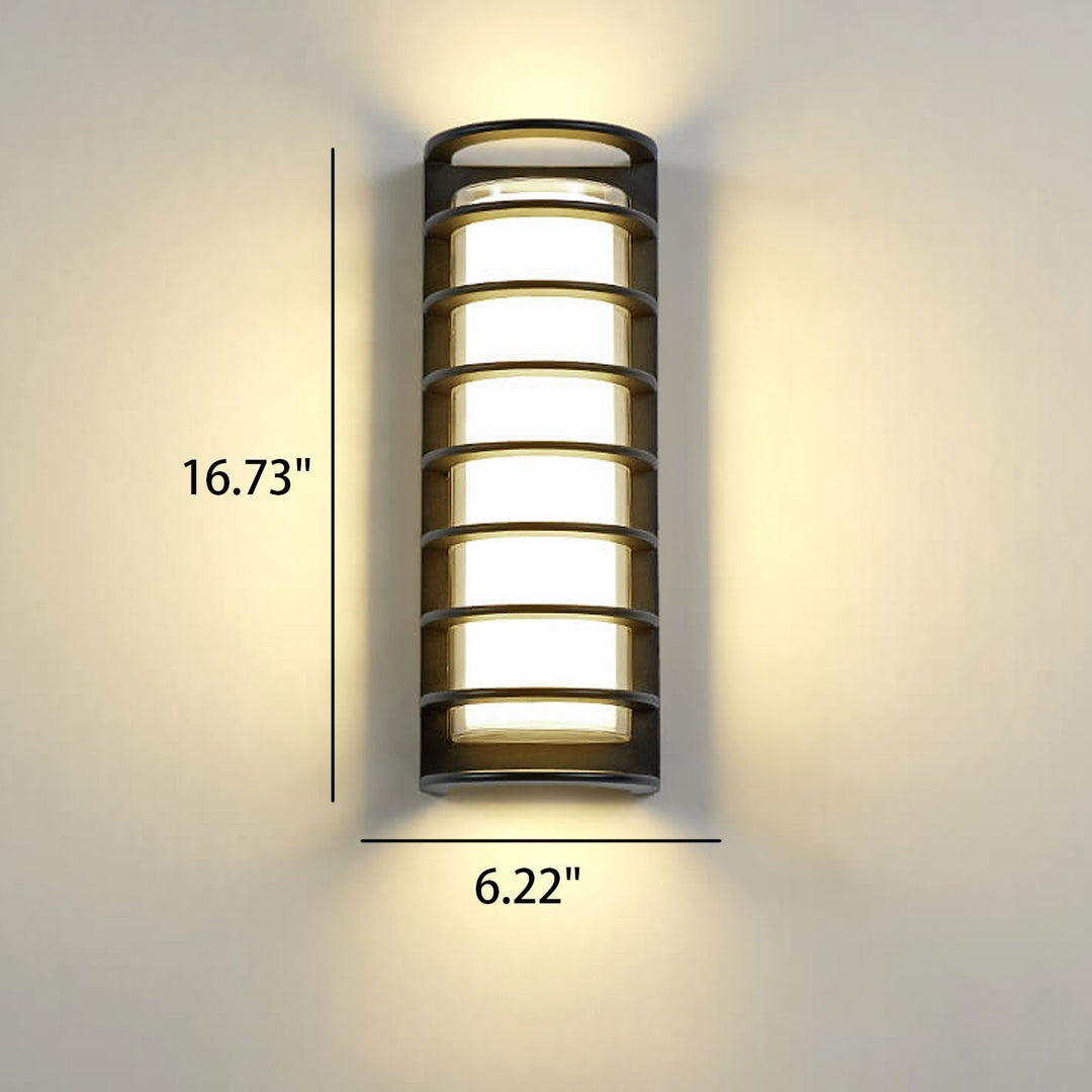Moderne, vanntett LED-hagevegglampe for montering på mast