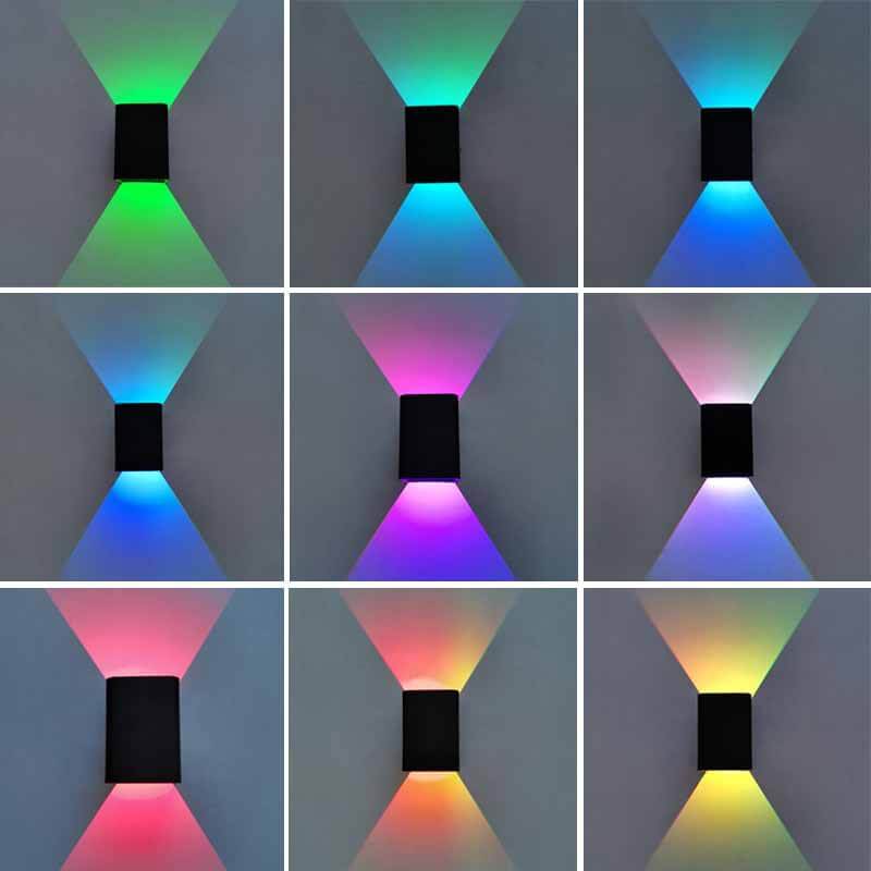 Skanto | Moderne firkantet aluminium LED RGB vegglampe