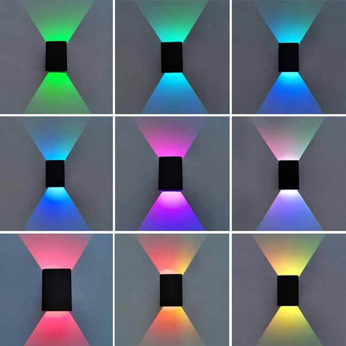 Skanto | Moderne firkantet aluminium LED RGB vegglampe