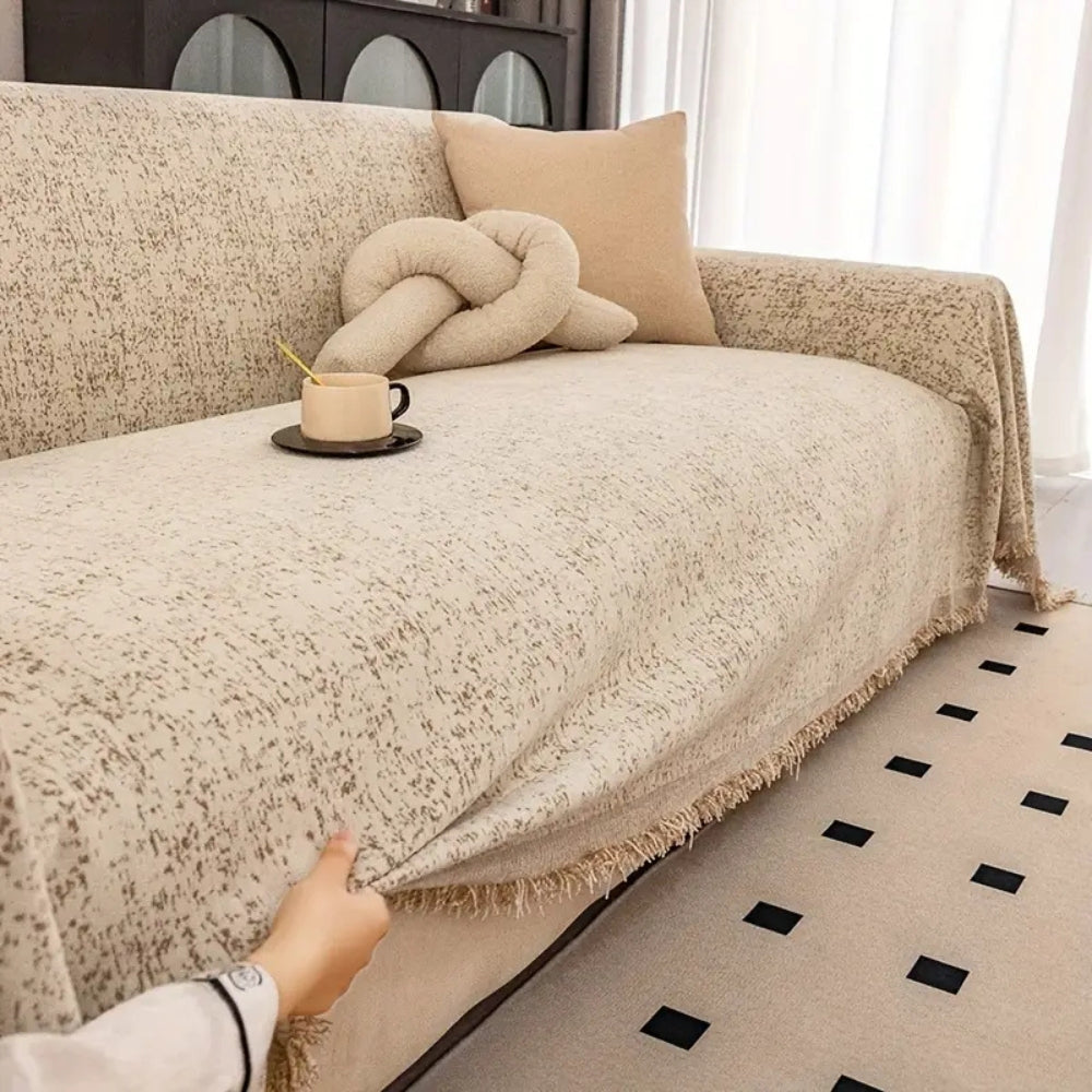 Skanto | Prikket mønster chenille sofaomslag