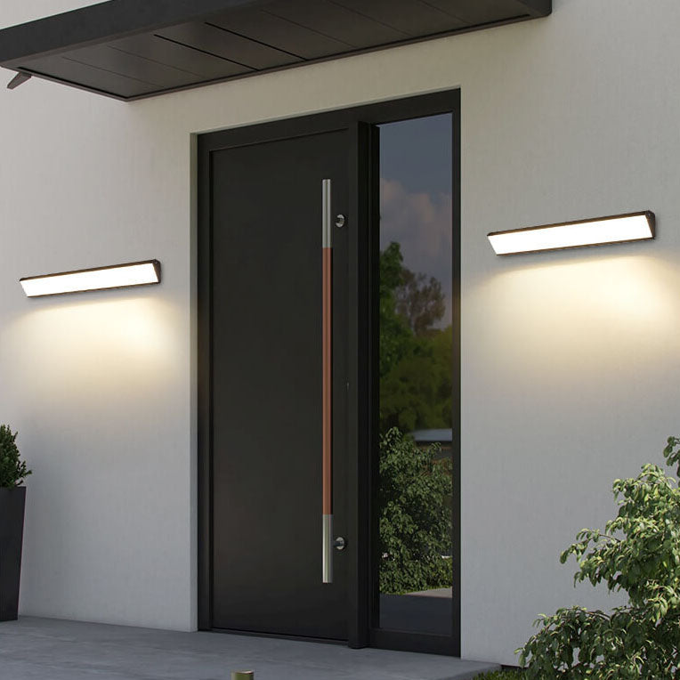 Moderne Utendørs Lang Bar Aluminium Akryl Vanntett LED Vegglampe | Skanto