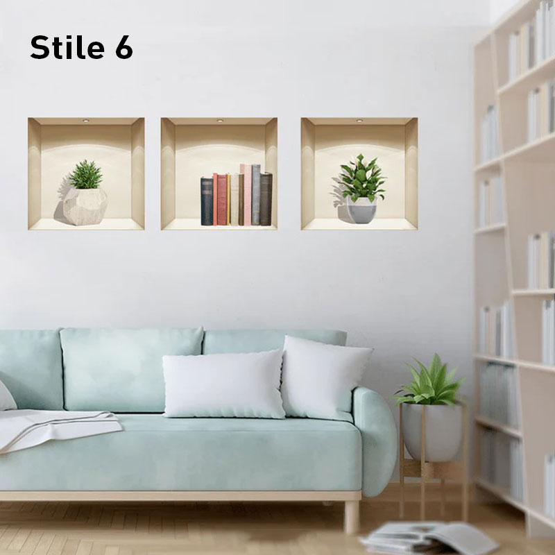 Skanto | Selvklebende 3D Plante Veggklistremerker