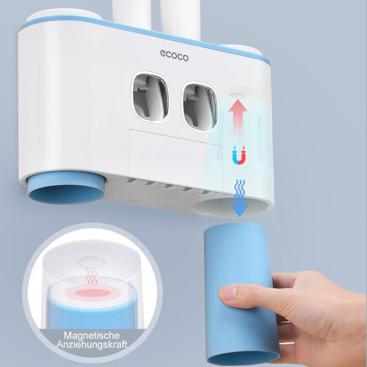 Automatisk tannbørsteholder og tannkremdispenser sett | Skanto