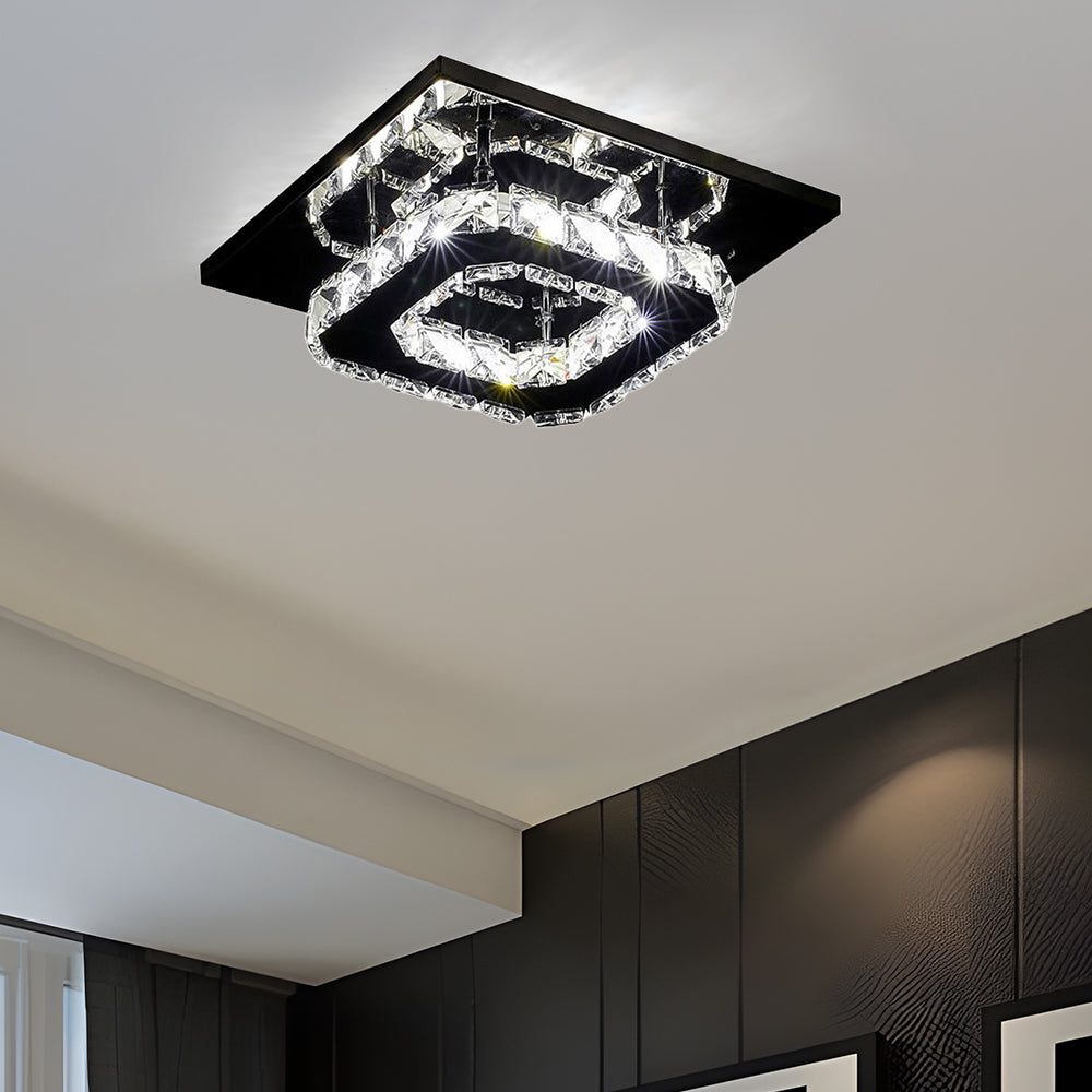 Skanto | Taklampe Krystall LED Moderne Innfelt Armatur