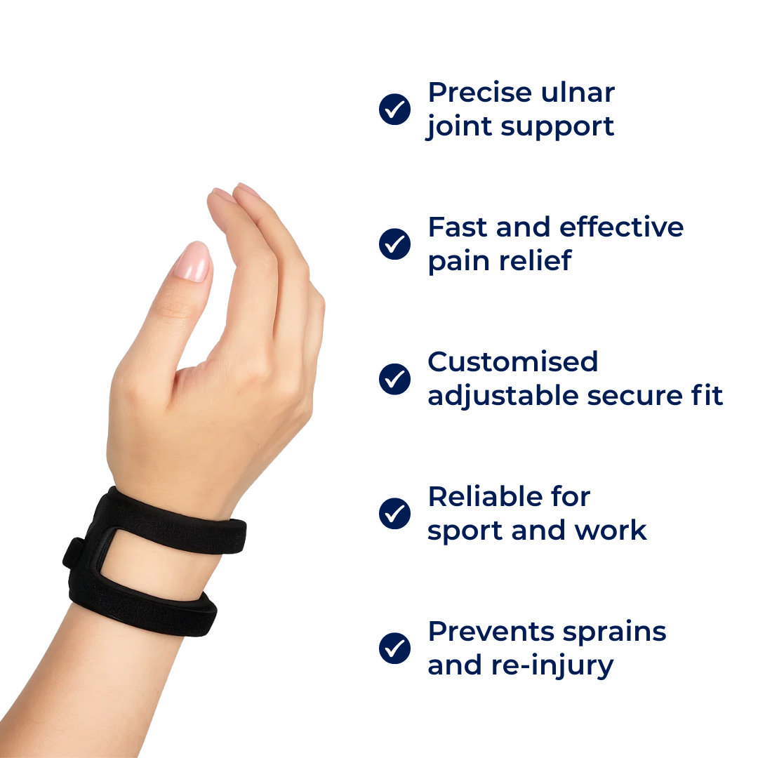 Smertelindring & Ulnar Stabilisering – Justerbar Pustende Komfort – Daglig Bruk & Sportsrestaurering Skanto