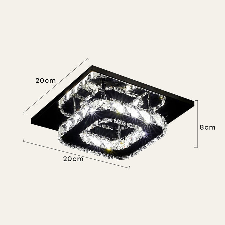 Skanto | Taklampe Krystall LED Moderne Innfelt Armatur