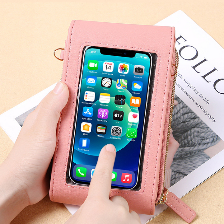 Skanto | Stor Kapasitet Elegant Crossbody Touch Screen Telefonveske