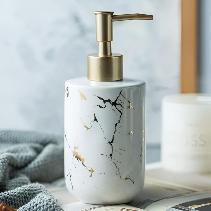 Gyllen marmor Luxus-Spender