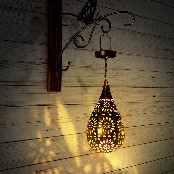 Skanto | Solcelledrevet og værbestandig hage lampe i blomsterdesign – For stilfull utendørs belysning