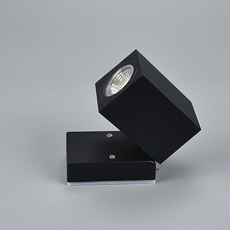 Moderne Enkelthet Vanntett Justerbar Vinkel Kvadrat Aluminium LED Vegglampe For Utendørs Terasse | Skanto