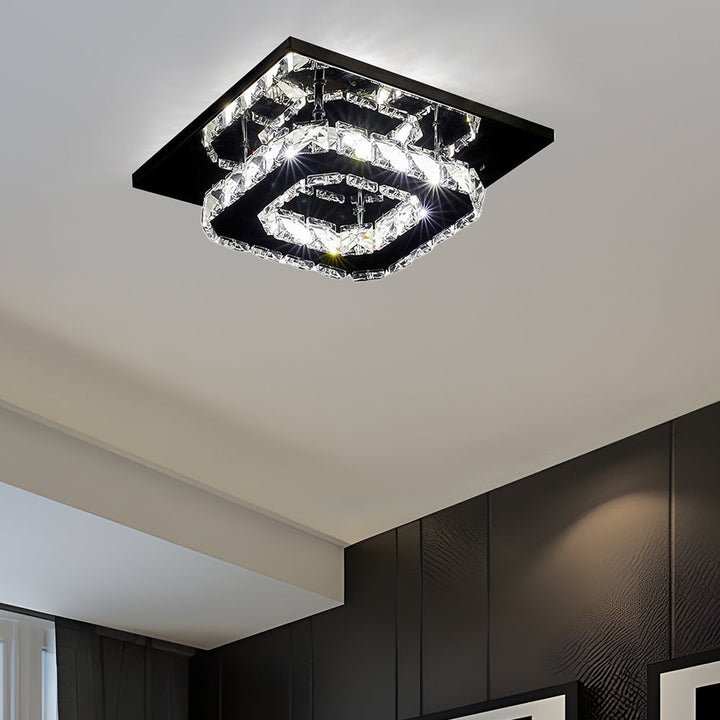 Moderne LED-Deckenleuchte med Kristalloptik