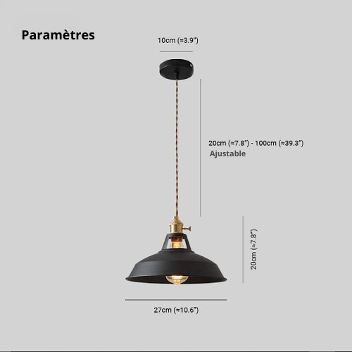Skanto | Vintage pastell pendellampe - Metallisk eleganse - Myk atmosfære