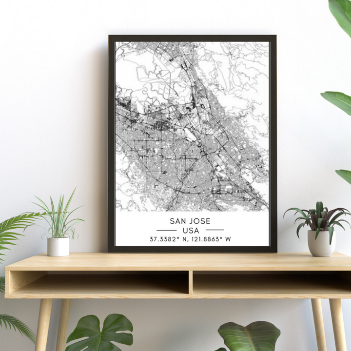 Bykart over San Jose – Lerretsbilde