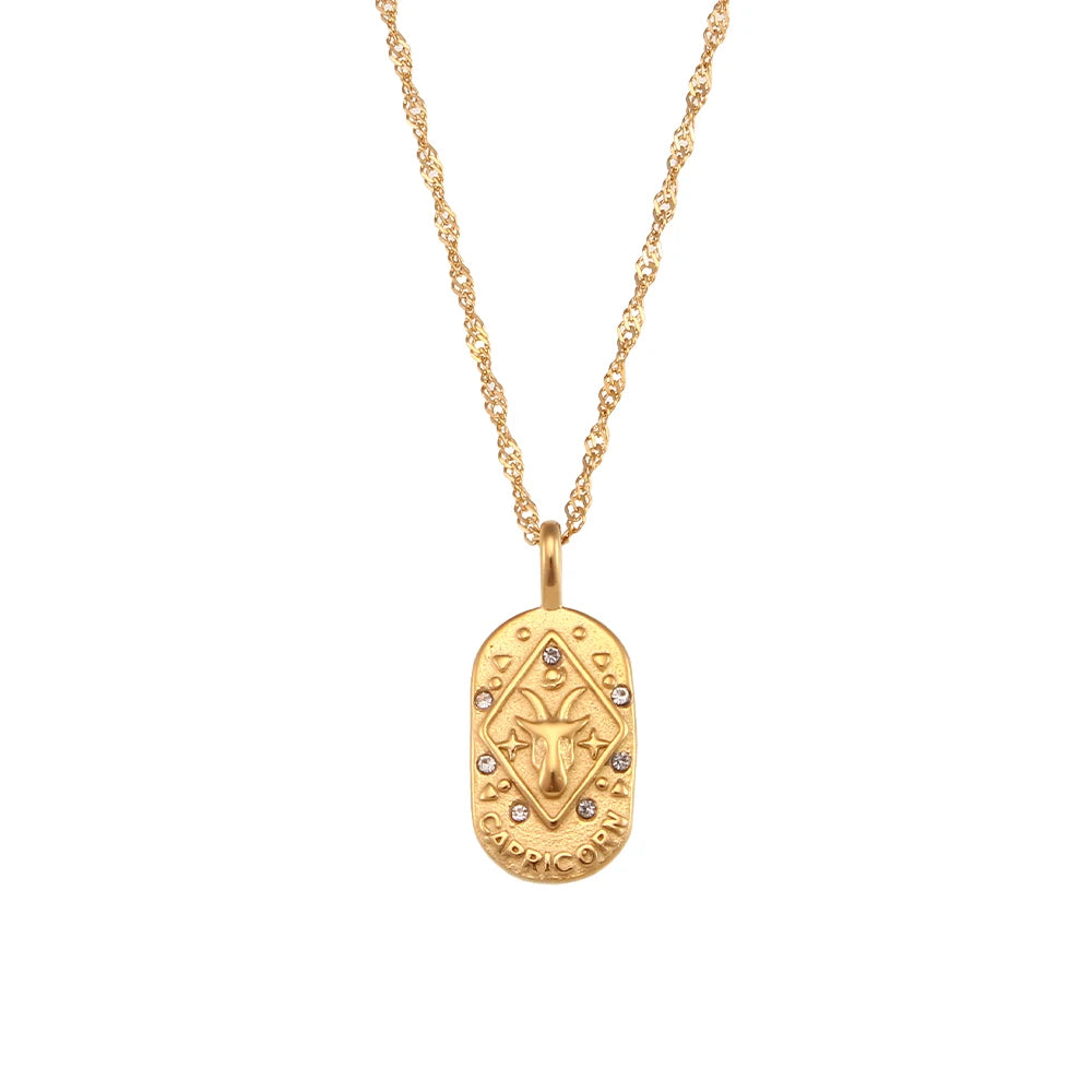 Skanto | Dainty Zodiac Tarot Inspirert Halskjede