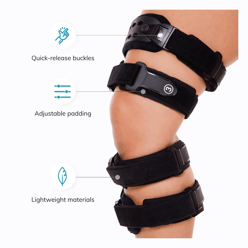 Skanto | Osteoarthritis relieving knee brace – Medial and lateral support for pain relief in bone-on-bone arthritis