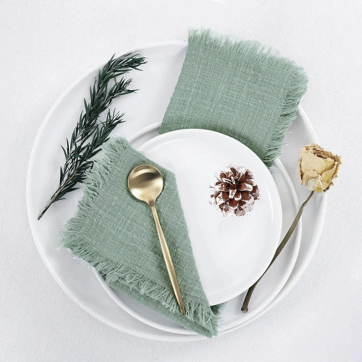 10pcs Serviett Gjenbrukbar Kjøkkenhåndkle Borddekor Retro Burrs serviett | Skanto