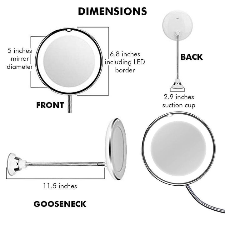 Skanto | 10x Zoom LED Sminkespeil