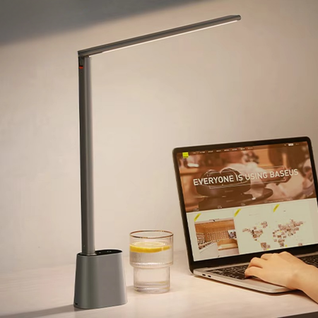 Skanto | Dimmbar LED Skrivebordlampe med Øyebeskyttelse, Justerbar Lysstyrke og Sammenleggbar Design