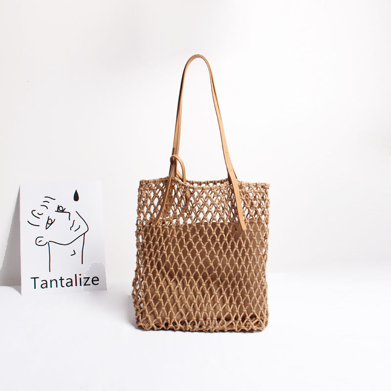 Håndlaget Makramé Tote Bag Skanto