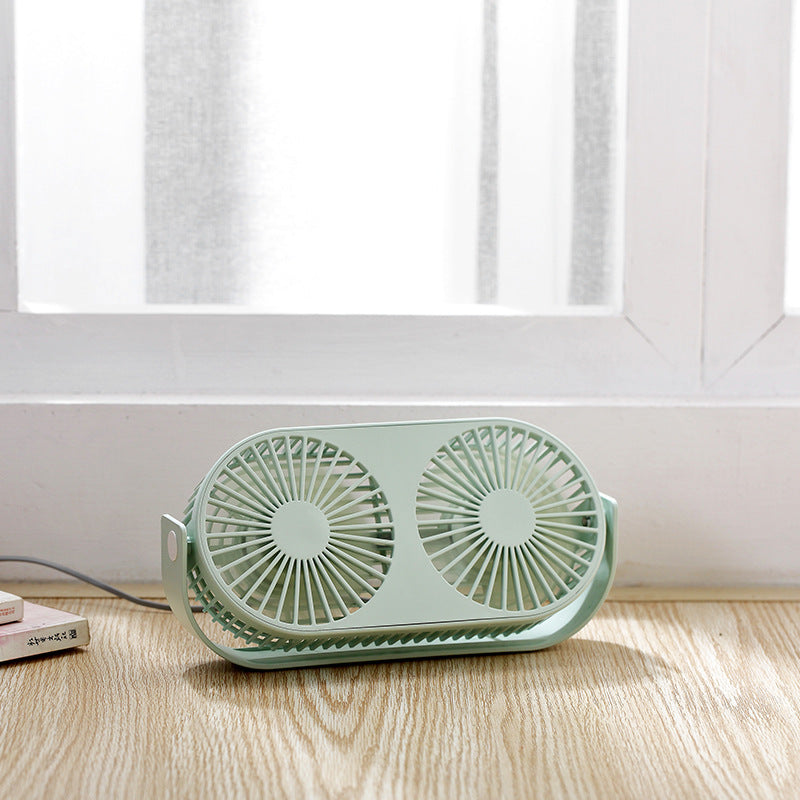 Dual-Head Portable Desk Fan Skanto