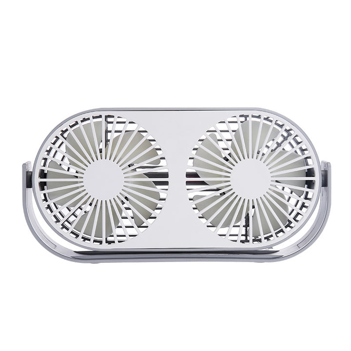 Dual-Head Portable Desk Fan Skanto