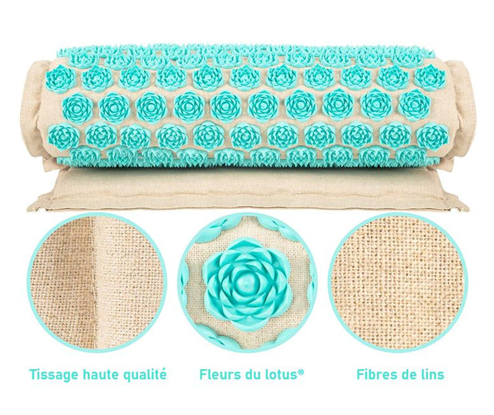 Skanto | Akupressurmatte med pute og 5500 trykkpunkter – Florapress avslappingssett