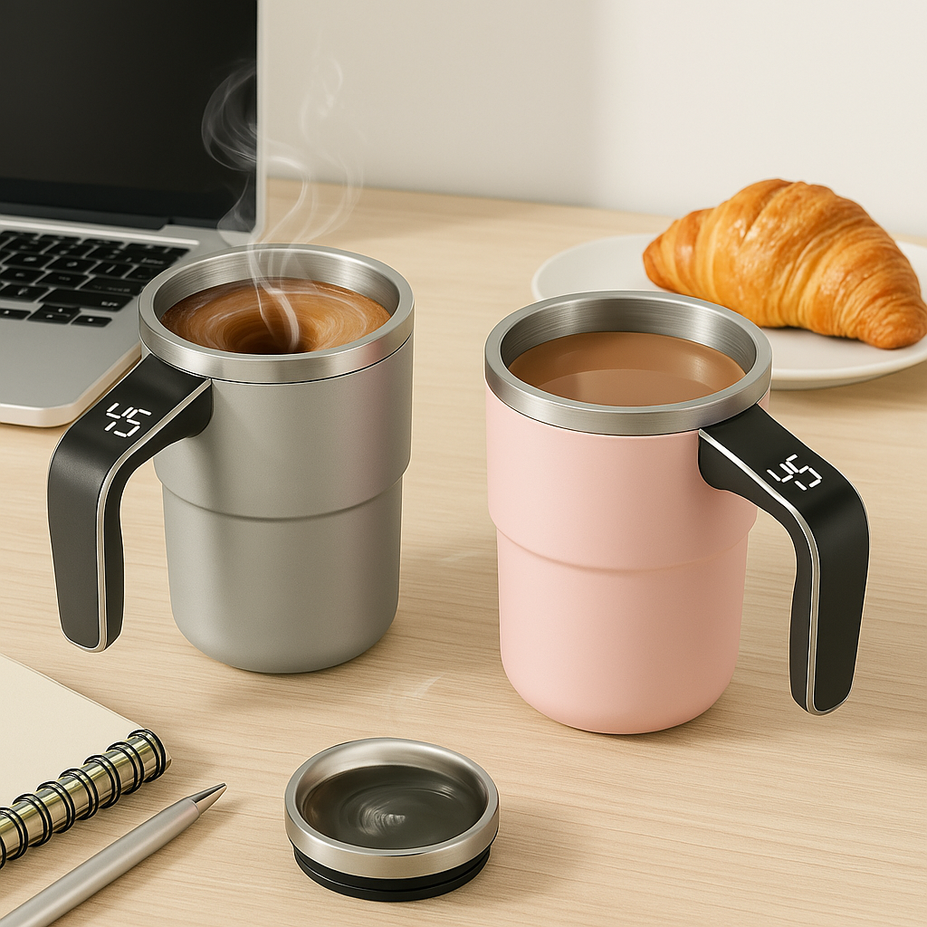 Skanto | Kaffe kopp med selv-røring og temperaturdisplay