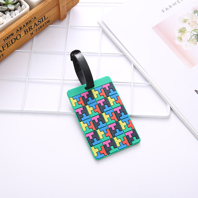 Unisex Geometric Pattern Travel Luggage Tag Skanto
