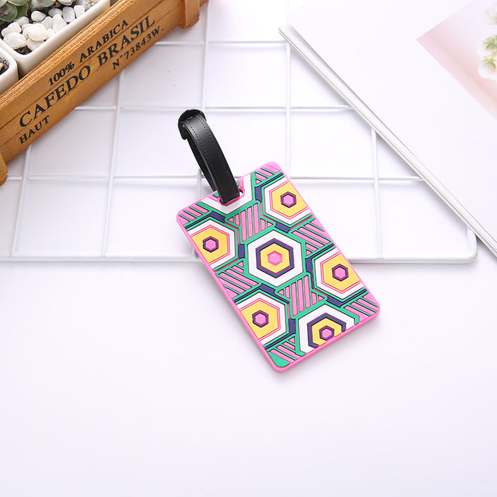 Unisex Geometric Pattern Travel Luggage Tag Skanto