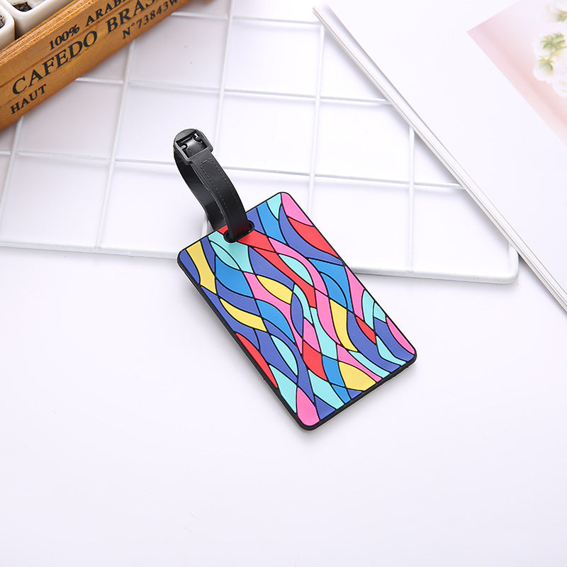 Unisex Geometric Pattern Travel Luggage Tag Skanto