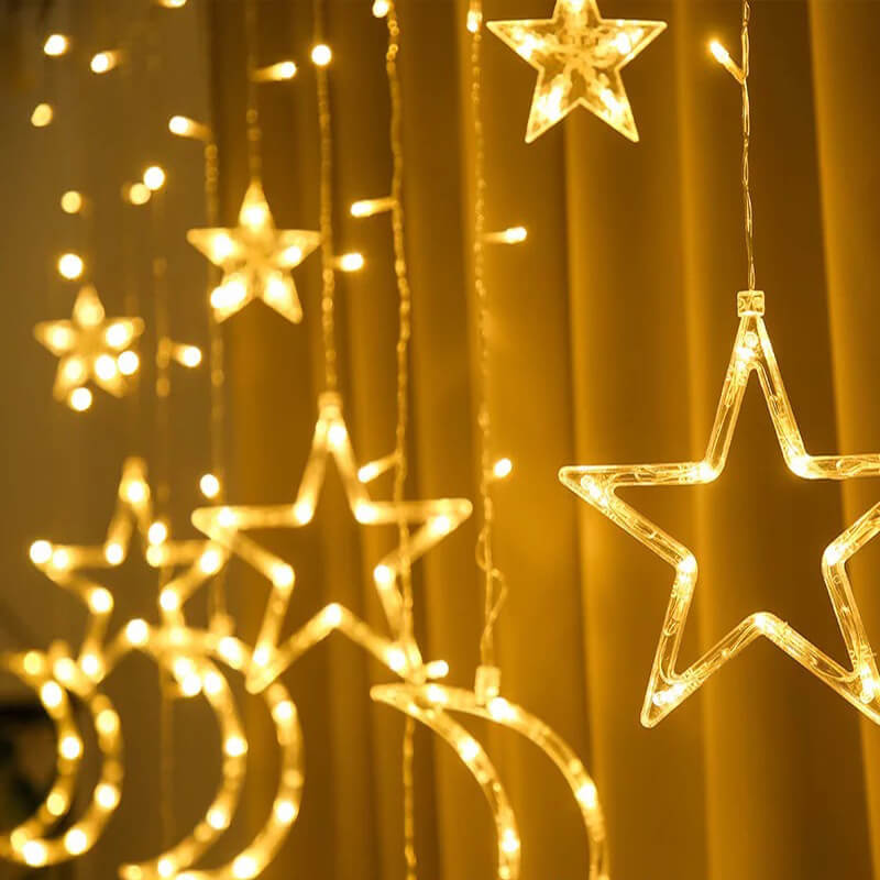 Skanto | Star Moon LED Festival Decoration Atmosphere Decoration Plastic String Lights