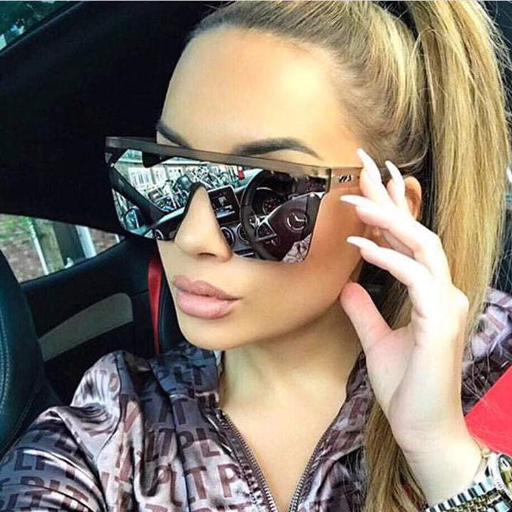 Dame oversized moderne solbriller Skanto