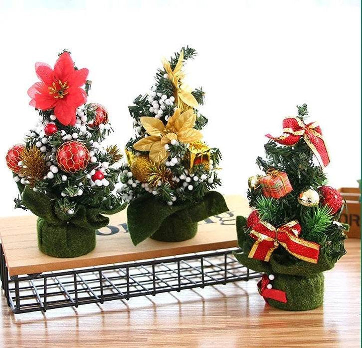 Skanto | Julepynt Tre 20cm Mini Juledekorasjon Tre Julaften Mall Dekorasjon Skrivebord Pynt Lite Tre