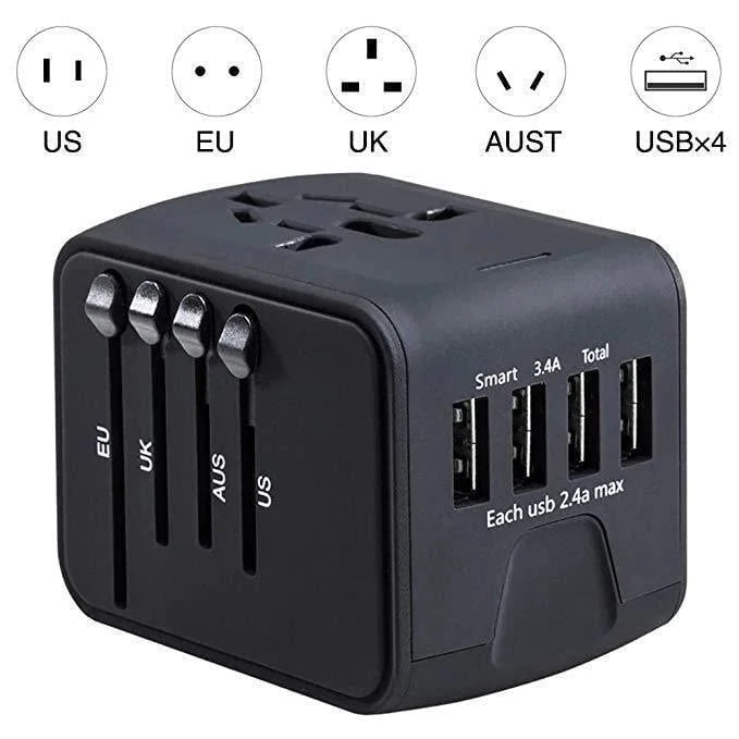 Universell 100V-220V smart reiseadapter spenningsomformer