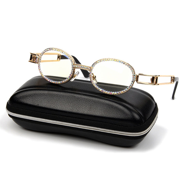 Dame feminin Designer-solbrille med ekstravagant ramme Skanto