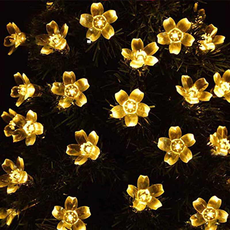 Skanto | LED Solar Sakura String Lights Vanntette Utendørs Fe Blomster Lys