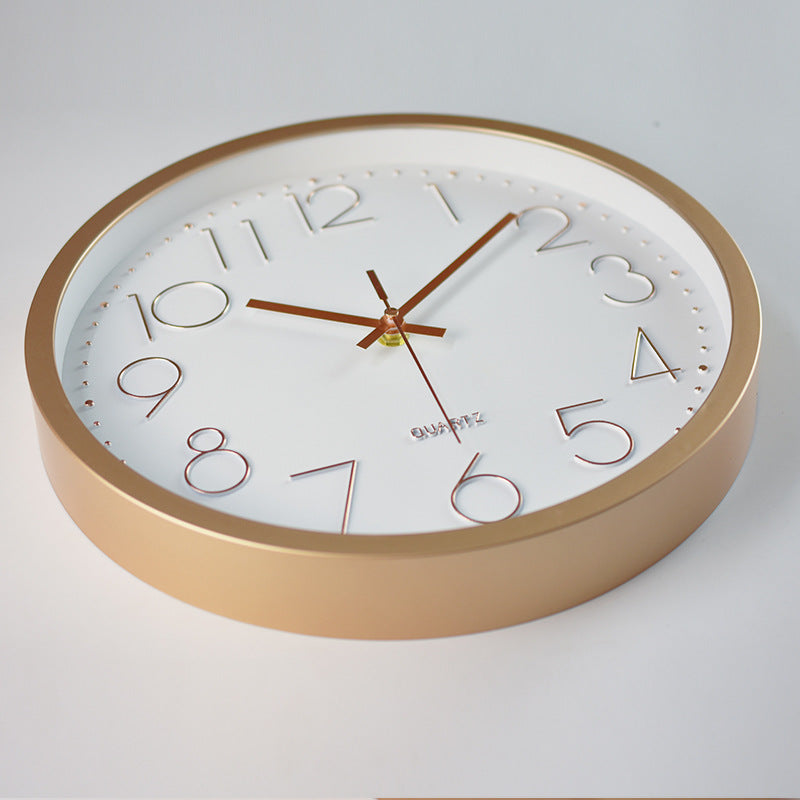 Skanto | Enkel Design 3D Stille Klasseromsveggklokke 30 cm