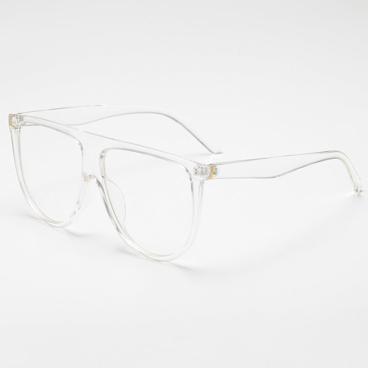 Dame Elegant Oversized solbriller med stilfull ramme Skanto