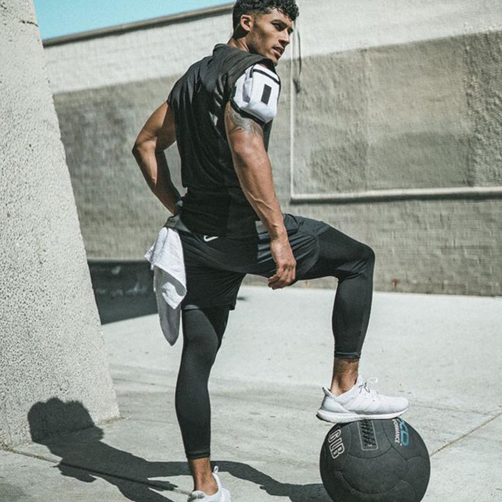 Skanto | Herre trening shorts med leggings