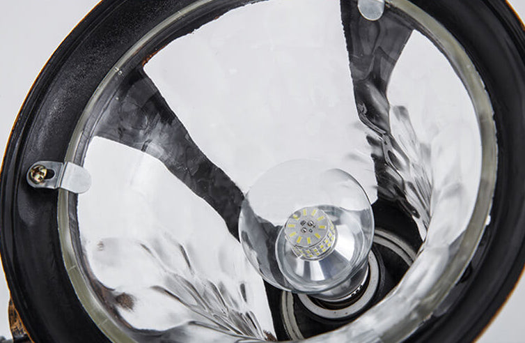Europeisk Retro Vanntett Steinmønster Glasslampeskjerm 1-Lys Utendørs Vegglampe | Skanto