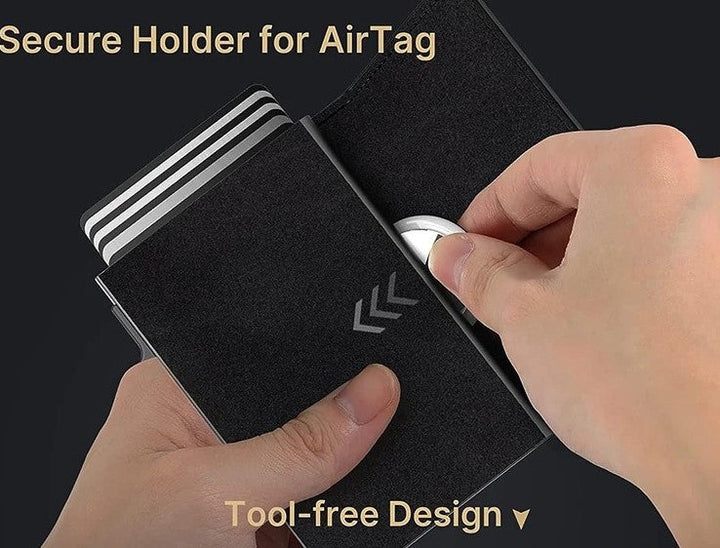 Minimalistisk RFID-blokkerende kortholder lommebok - Design med opptil 8 kort kapasitet Skanto