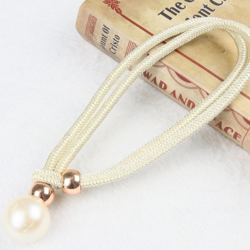 Skanto | Lyst Perle Gardin Snor Tilbake | 2 Pcs Sett