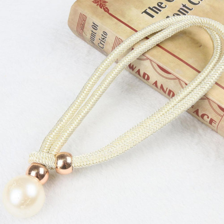 Skanto | Lyst Perle Gardin Snor Tilbake | 2 Pcs Sett