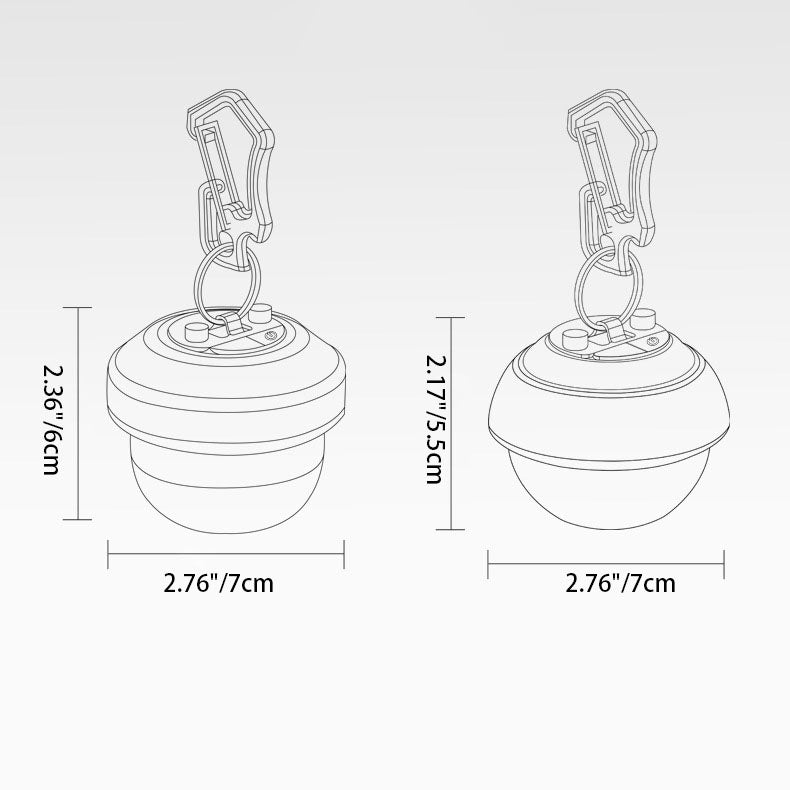 Moderne Kreativ Vannavstøtende Orb Metall PC LED Camping Utendørs Lys For Utendørs Patio | Skanto