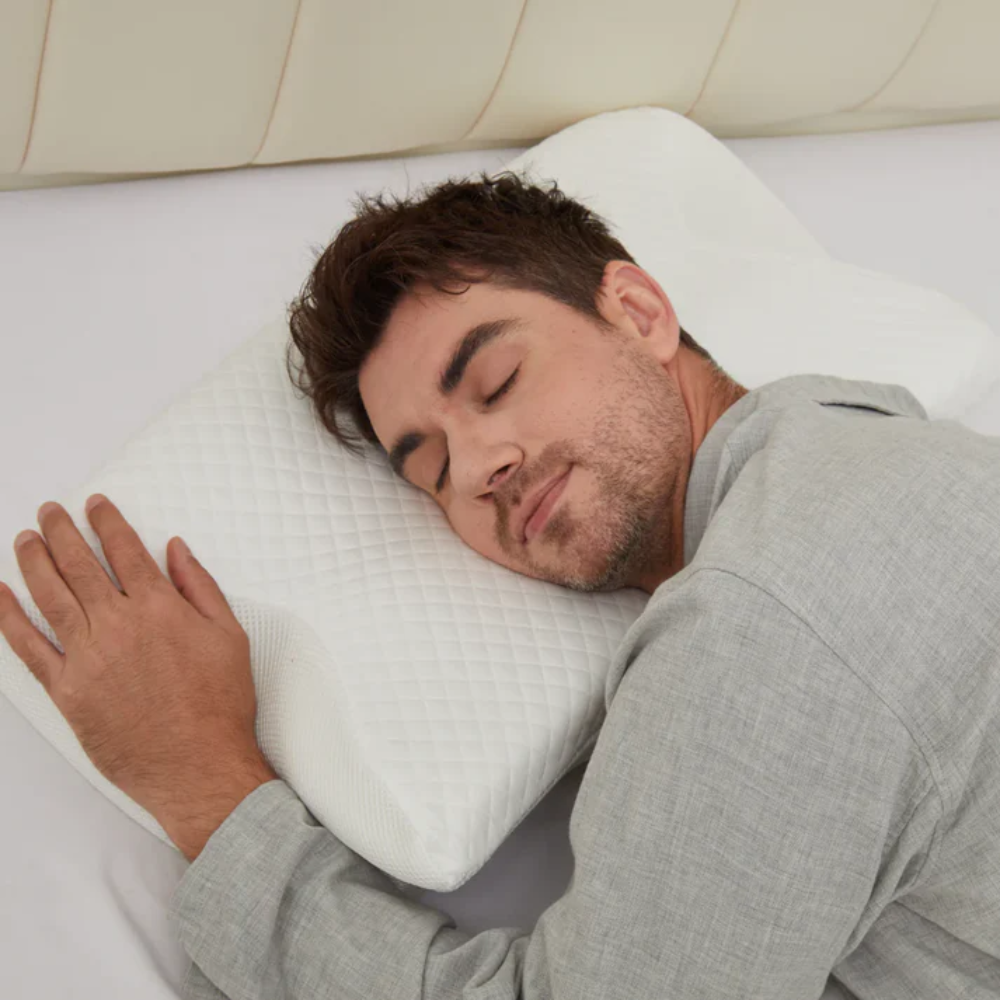 Skanto | Anti-Snorke Pute | Ergonomisk Nakke- og Hode Støtte | Hvit