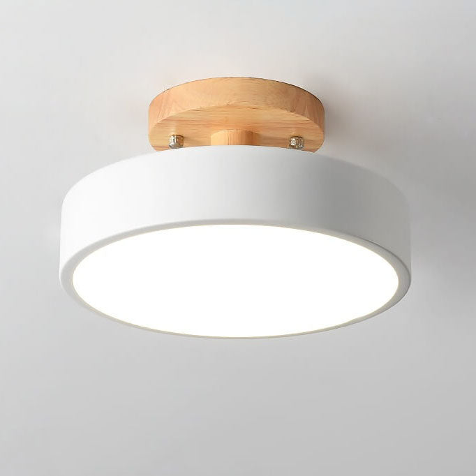 Skanto LED Rund Taklampe | Nordisk Design | Semi-Flush Montering | Økonomisk Innendørs Belysning