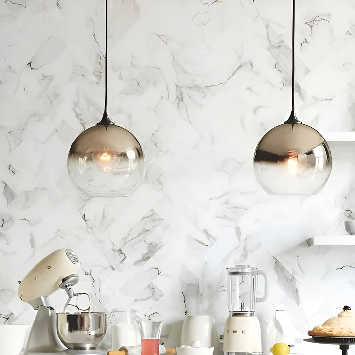 Industril Glass Pendel Lys med LED – Moderne & Dekorativ | Ideell for Kjøkken, Spisestuer & Barer | Skanto