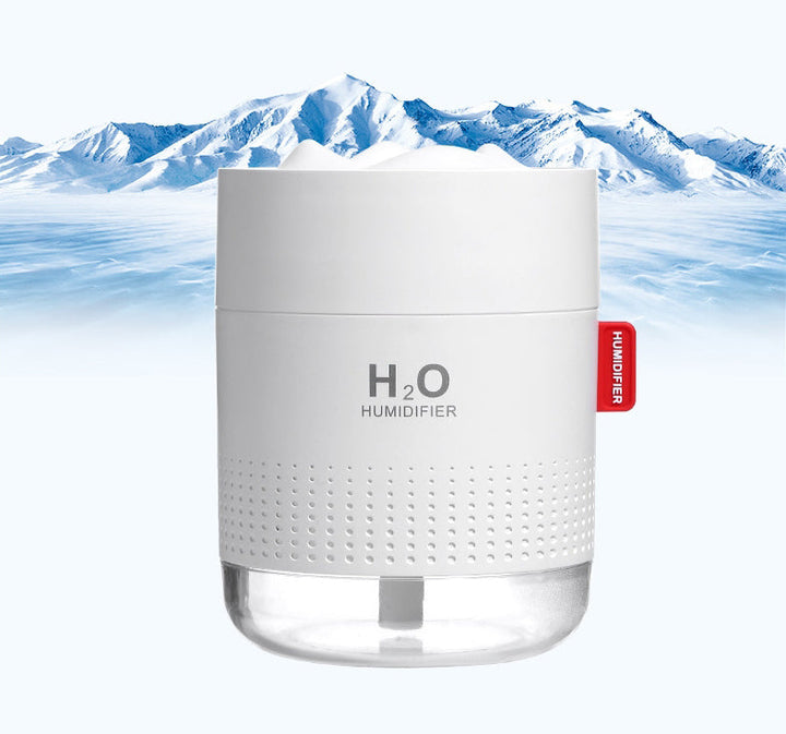 Skanto | USB Ultralyd Stille Luftfukter, med Delikat Spray, To Lystilstander, 500ml Vannbeholder og Anti Tørrbrenning Beskyttelse, for Søvn, Arbeid, Studier og Mer