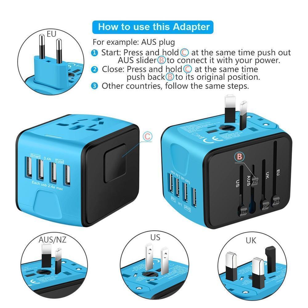 Skanto | Alt-i-ett Universal Reiseadapter
